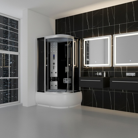 KABINA PRYSZNICOWA Z HYDROMASAŻEM WSH7106L LEWA 120x80 CM