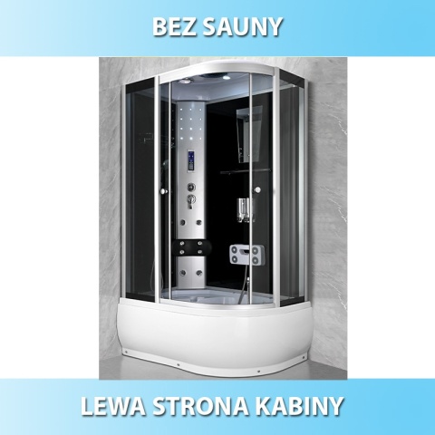 KABINA PRYSZNICOWA Z HYDROMASAŻEM WSH7106L LEWA 120x80 CM