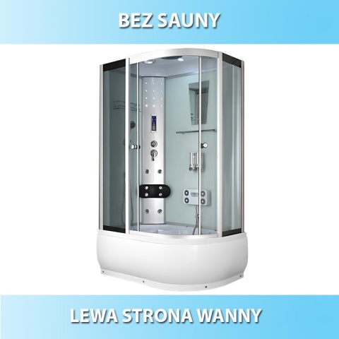 KABINA PRYSZNICOWA Z HYDROMASAŻEM WSH7106LW LEWA 120X80