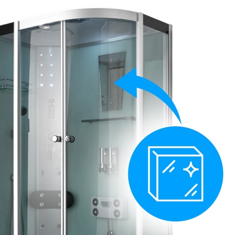 KABINA PRYSZNICOWA Z HYDROMASAŻEM WSH7106LW LEWA 120X80