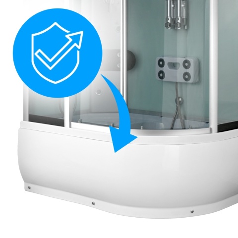 KABINA PRYSZNICOWA Z HYDROMASAŻEM WSH7106LW LEWA 120X80