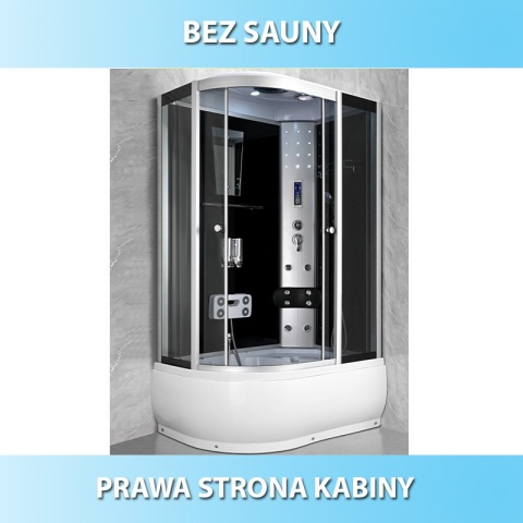 KABINA PRYSZNICOWA Z HYDROMASAŻEM WSH7106R PRAWA 120X80 CM