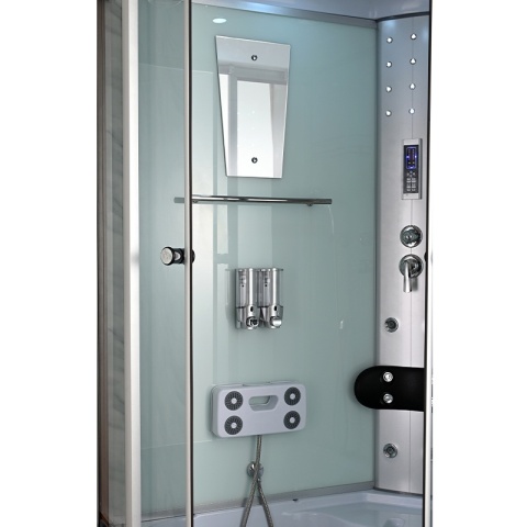 KABINA PRYSZNICOWA Z HYDROMASAŻEM WSH7106RW BIAŁA 120x80 CM