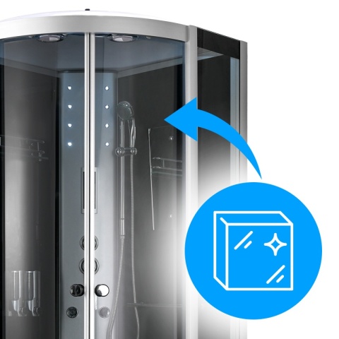 KABINA PRYSZNICOWA Z HYDROMASAŻEM WSH7118 100x100 CM