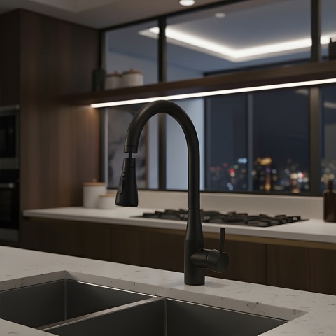 PRZEDŁUŻKA DO KRANU KUCHENNEGO AERATOR PERLATOR 3 TRYBY 360° PERL-2-BL CZARNY