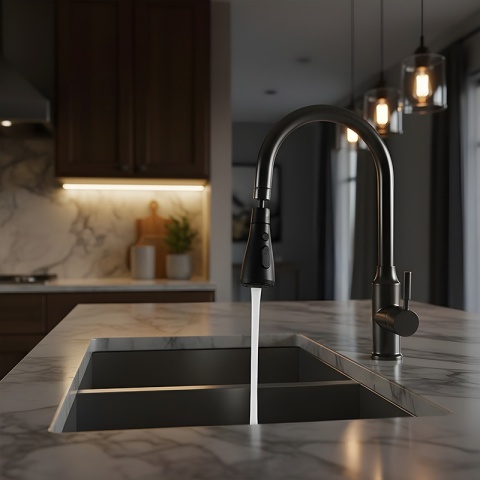 PRZEDŁUŻKA DO KRANU KUCHENNEGO AERATOR PERLATOR 3 TRYBY 360° PERL-2-BL CZARNY