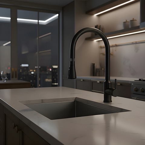 PRZEDŁUŻKA DO KRANU KUCHENNEGO AERATOR PERLATOR 3 TRYBY 360° PERL-2-BL CZARNY