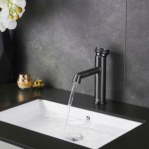 BATERIA UMYWALKOWA ŁAZIENKOWA STOJĄCA NABLATOWA CHLOE-GR-BR SZCZOTKOWANA STAL