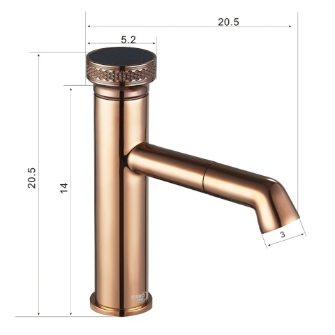 BATERIA UMYWALKOWA ŁAZIENKOWA STOJĄCA NABLATOWA CHLOE-P-GL RÓŻOWE ZŁOTO