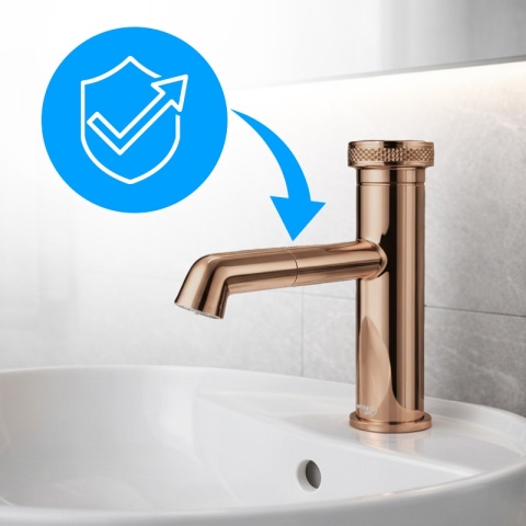 BATERIA UMYWALKOWA ŁAZIENKOWA STOJĄCA NABLATOWA CHLOE-P-GL RÓŻOWE ZŁOTO