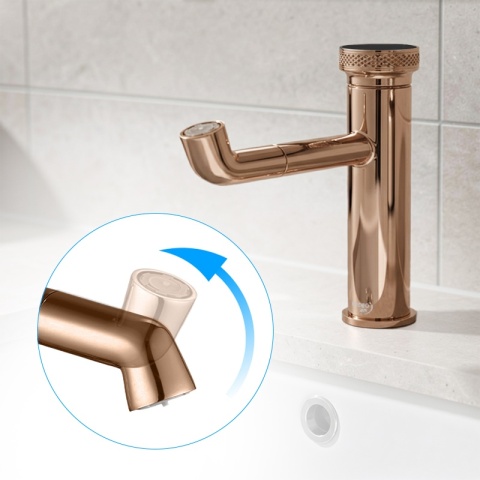 BATERIA UMYWALKOWA ŁAZIENKOWA STOJĄCA NABLATOWA CHLOE-P-GL RÓŻOWE ZŁOTO