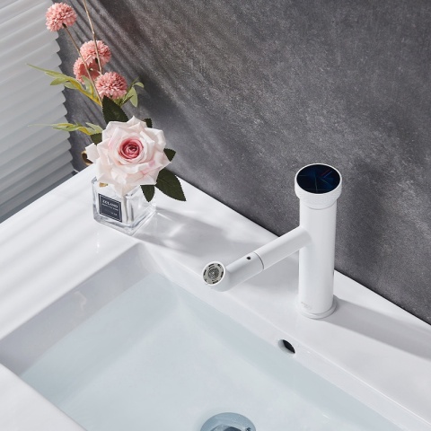 BATERIA UMYWALKOWA ŁAZIENKOWA STOJĄCA NABLATOWA CHLOE-WH BIAŁA