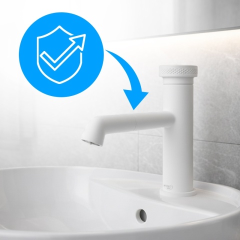 BATERIA UMYWALKOWA ŁAZIENKOWA STOJĄCA NABLATOWA CHLOE-WH BIAŁA