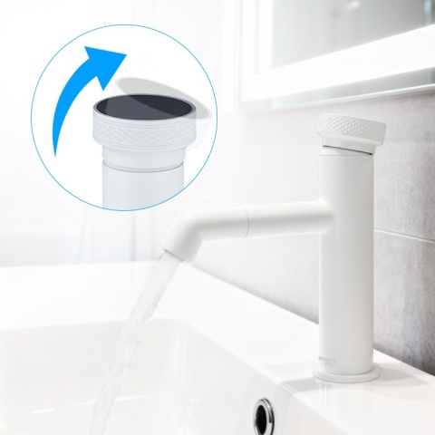 BATERIA UMYWALKOWA ŁAZIENKOWA STOJĄCA NABLATOWA CHLOE-WH BIAŁA