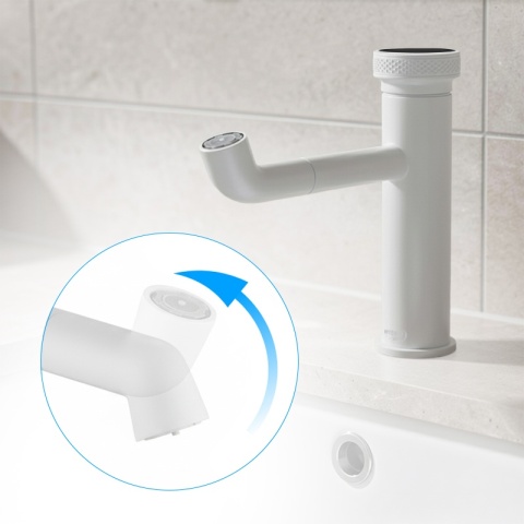 BATERIA UMYWALKOWA ŁAZIENKOWA STOJĄCA NABLATOWA CHLOE-WH BIAŁA