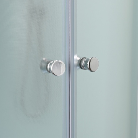 KABINA PRYSZNICOWA PÓŁOKRĄGŁA Z BRODZIKIEM WSH305A MAT CHROM 80x80 CM