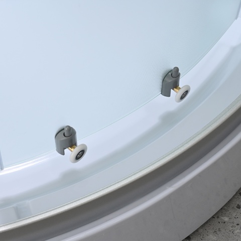 KABINA PRYSZNICOWA PÓŁOKRĄGŁA Z BRODZIKIEM WSH305A MAT CHROM 80x80 CM