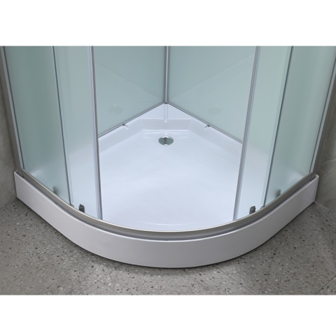 KABINA PRYSZNICOWA PÓŁOKRĄGŁA Z BRODZIKIEM WSH305B MAT CHROM 90x90 CM