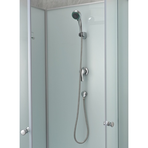 KABINA PRYSZNICOWA PÓŁOKRĄGŁA Z BRODZIKIEM WSH305B MAT CHROM 90x90 CM