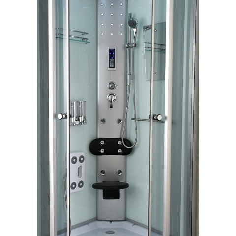 KABINA PRYSZNICOWA Z HYDROMASAŻEM I SAUNĄ WSH7180WS 80x80 CM