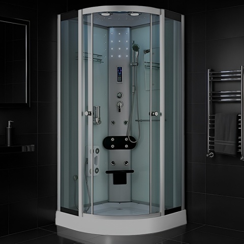 KABINA PRYSZNICOWA Z HYDROMASAŻEM WSH7118W 100x100 CM