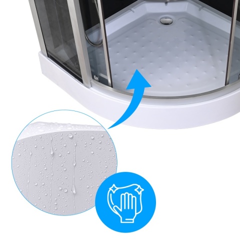 KABINA PRYSZNICOWA Z HYDROMASAŻEM WSH7120 90x90 CM