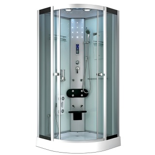 KABINA PRYSZNICOWA Z HYDROMASAŻEM WSH7120W BIAŁA 90x90 CM