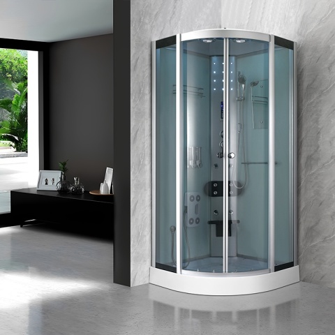 KABINA PRYSZNICOWA Z HYDROMASAŻEM WSH7180W BIAŁA 80x80 CM