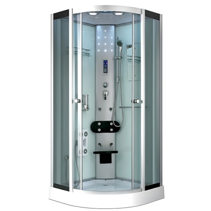 KABINA PRYSZNICOWA Z HYDROMASAŻEM WSH7180W BIAŁA 80x80 CM