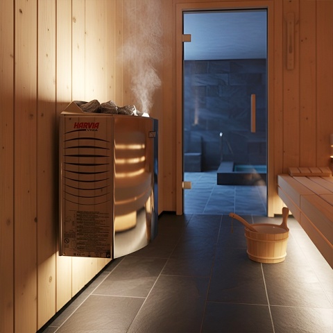 PIEC DO SAUNY FIŃSKIEJ HARVIA BC45E 4,5kW 4500W HV-BC45E ŚCIENNY STALOWY 400V