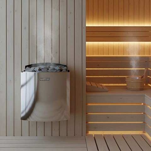 PIEC DO SAUNY FIŃSKIEJ HARVIA BC60E 6kW 6000W HV-BC60E ŚCIENNY STALOWY 400V