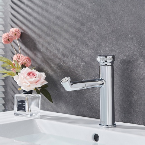 BATERIA UMYWALKOWA ŁAZIENKOWA STOJĄCA NABLATOWA CHLOE-CH CHROM