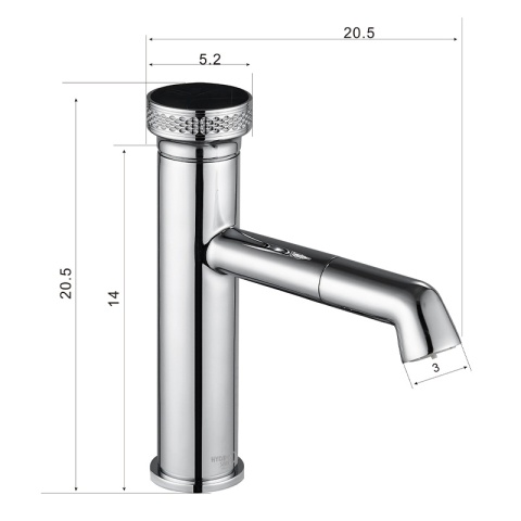 BATERIA UMYWALKOWA ŁAZIENKOWA STOJĄCA NABLATOWA CHLOE-CH CHROM