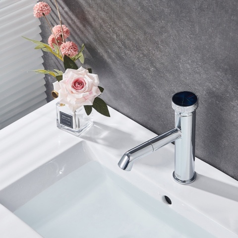 BATERIA UMYWALKOWA ŁAZIENKOWA STOJĄCA NABLATOWA CHLOE-CH CHROM