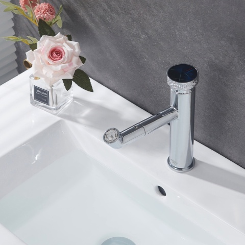 BATERIA UMYWALKOWA ŁAZIENKOWA STOJĄCA NABLATOWA CHLOE-CH CHROM