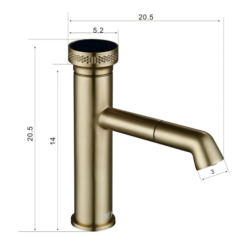 BATERIA UMYWALKOWA ŁAZIENKOWA STOJĄCA NABLATOWA CHLOE-GL-BR SZCZOTKOWANE ZŁOTO