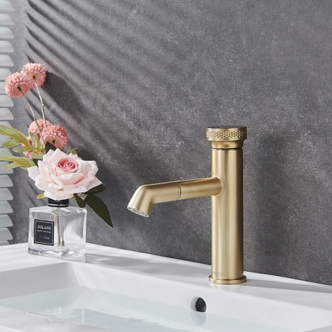 BATERIA UMYWALKOWA ŁAZIENKOWA STOJĄCA NABLATOWA CHLOE-GL-BR SZCZOTKOWANE ZŁOTO