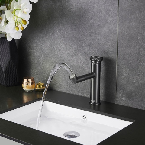 BATERIA UMYWALKOWA ŁAZIENKOWA STOJĄCA NABLATOWA CHLOE-GR-BR SZCZOTKOWANA STAL