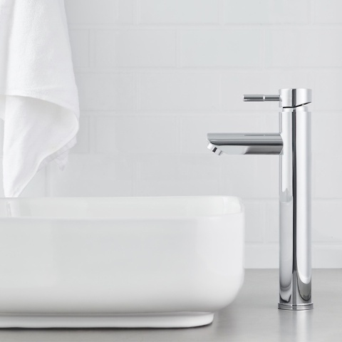 BATERIA UMYWALKOWA ŁAZIENKOWA STOJĄCA WYSOKA NABLATOWA KRAN ARLEY-H-CH CHROM