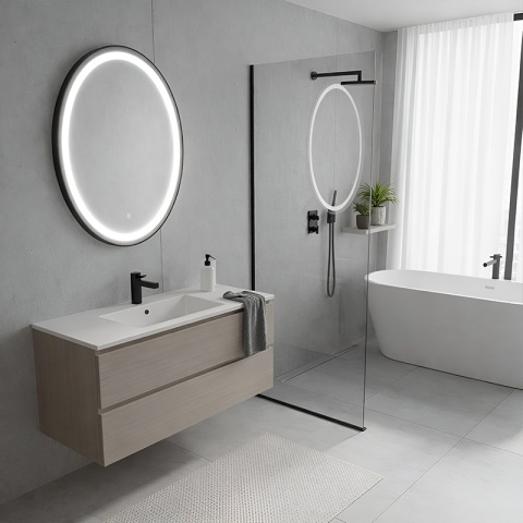 LUSTRO ŁAZIENKOWE PODŚWIETLANE LED OWALNE EMILIA 60X80 3 BARWY