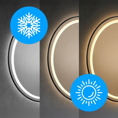 LUSTRO ŁAZIENKOWE PODŚWIETLANE LED OWALNE EMILIA 60X80 3 BARWY