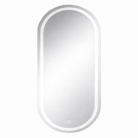 LUSTRO ŁAZIENKOWE PODŚWIETLANE LED OWALNE ŚCIENNE ADEL 50X100 CM 3 BARWY