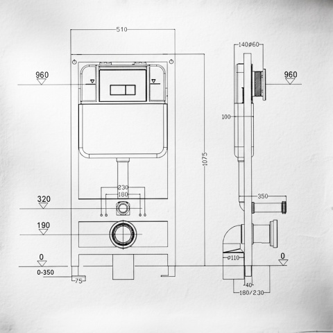 ZESTAW PODTYNKOWY WC STELAŻ HYDROSAN MISKA MIZU-WH-RIM-01 PRZYCISK BUTTON-6-WH BIAŁY