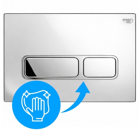PRZYCISK URUCHAMIAJĄCY SPŁUKUJĄCY DO WC HYDROSAN BUTTON-6-CH CHROM PRZEDNI