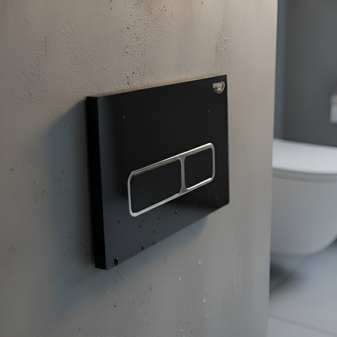 ZESTAW PODTYNKOWY WC STELAŻ HYDROSAN MISKA MIZU-WH-RIM-02 PRZYCISK BUTTON-6-BL CZARNY