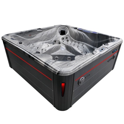 JACUZZI OGRODOWE WANNA SPA702 ODYSSEY OBUDOWA ANTRACYT 230x230 CM