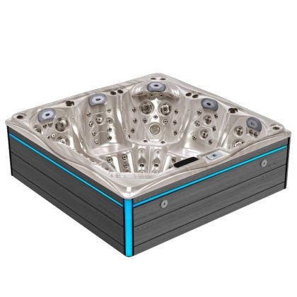 JACUZZI OGRODOWE WANNA SPA748 CAPPUCCINO OBUDOWA SZARA DESKA F24 230x230 CM