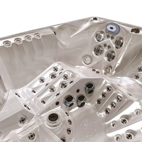 JACUZZI OGRODOWE WANNA SPA748 CAPPUCCINO OBUDOWA SZARA DESKA F24 230x230 CM