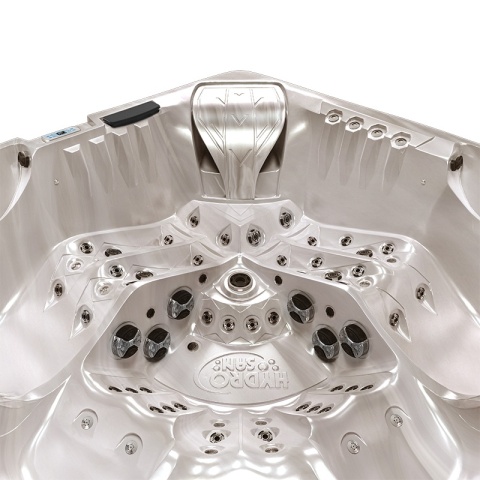 JACUZZI OGRODOWE WANNA SPA748 CAPPUCCINO OBUDOWA SZARA DESKA F24 230x230 CM