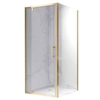 KABINA PRYSZNICOWA KWADRATOWA ZES-KZ04B-GL-BR-80 ZŁOTY SZCZOTKOWANY 80x80 CM 6 MM
